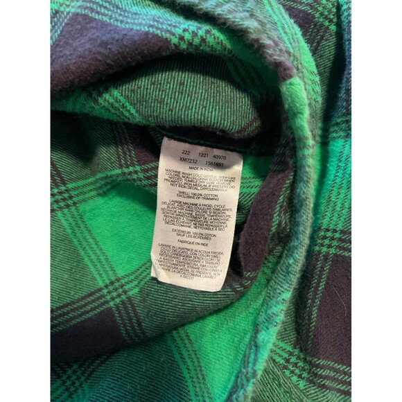 University of Notre Dame Fighting Irish Green & Blue Columbia Flannel Men’s XL - Picture 9 of 9
